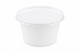 Műanyag gulyás tányér, tetőzhető, 750 ml, 50 db, fehér